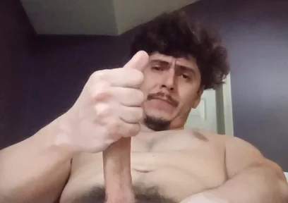 Guy Really Enjoys His Orgasm and Amazingly Thick Cumshot