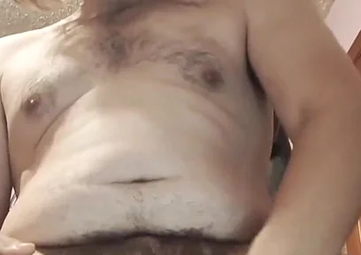 Rubbing Lotion on My Belly While Beating My Meat!