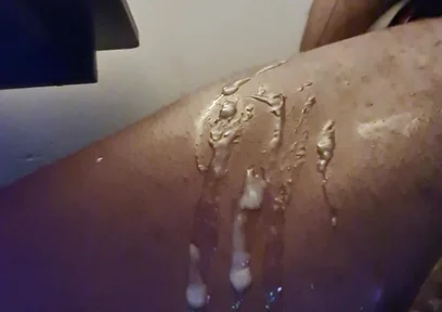 Cum Dripping Down My Leg, Can't Wait Till Lockdown Is Over to Cum on One of Your Faces