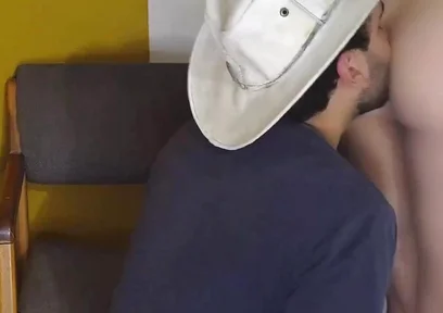 Cute Cowboy Gives His Ass to His Straight Cousin to Get Fucked Creampie