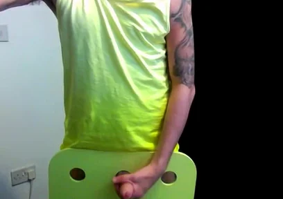 Inked Twink Boy Adam Wanks One Out