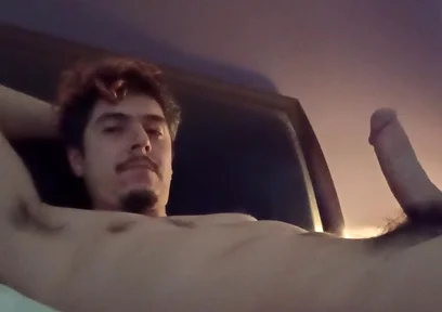 Handsome Man Big Throbbing Cock No Hands