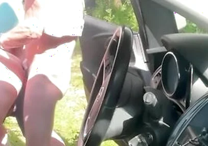 Three Guys In The Car Outdoors