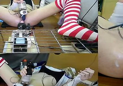 乳首とアtルとおちんちんの3箇所をローtーション責めされなから動かないようかんはります,島風コス,女装,2021-09-18 1