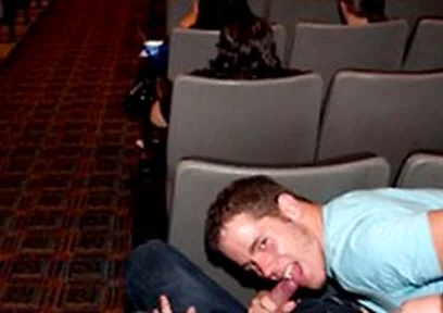 Strangers Meet And End Up In A Steamy Back Row Fuck During A Public Movie Showing