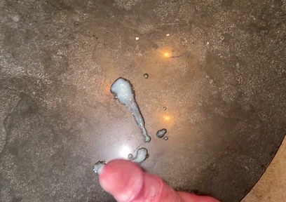 John North Bursts His Huge Load Over His Coffee Table
