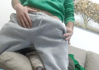 Sweaty and Horny I Return From Running and Massage His Big Monster for a While