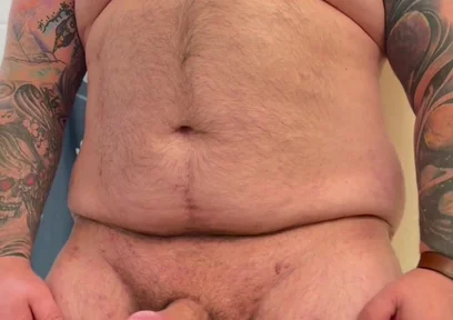 Sexy Tattooed Hairy Bear Stoking