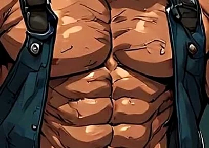 Erotic Ai Art Burly Men in Leather Harnesses
