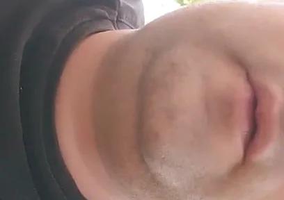 Smoking Outdoor and Showing Balls and Soft Uncut Cock