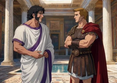 Ai Generated Short Story Interracial Between Roman Soldier and Gladiator Cartoon Hentai Animation of Ancient Rome