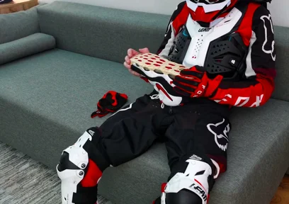 Enjoyed Fucking Nike Sneakers While Wearing a Motocross Suit
