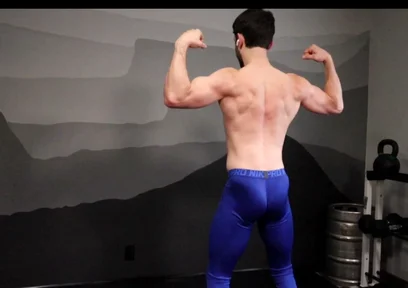 Post Workout Strip and Flex and Show off Then Get off!!