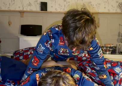 Twink Couple Fuck in Bed, Then Solo Cumshots