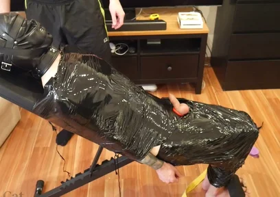 Immobilized Alex Got Milked on a Spanking Bench