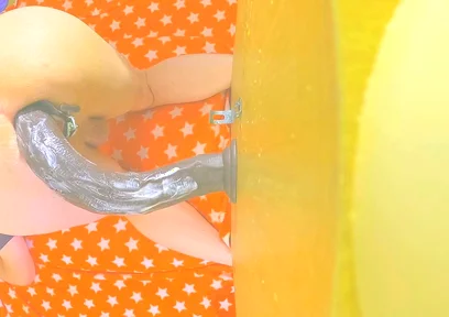 Thicc Femboy Gets a Huge BBC Dildo up His Ass