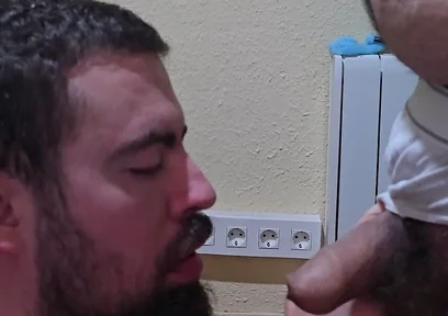 Hairy Fat Fucks My Mouth and Cums in My Face
