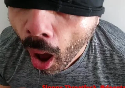 Cumshot and Sloppy Throatfuck with Latino Jock