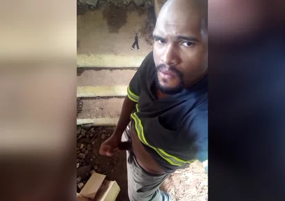 On the Building's Stairs, Hitting One