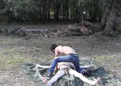 Damien Gets Zapped on the Tarp