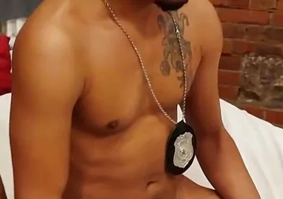 Two Black Officer Cocks Fuck Latin Ass