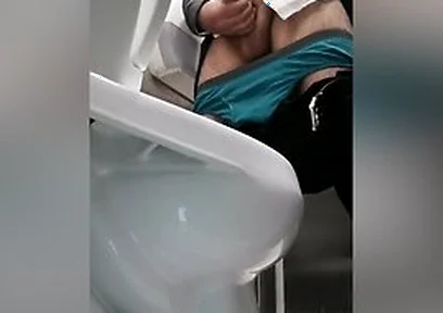 Man Gets Excited In Public Toilet
