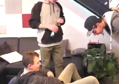 Tasty shoe licking german master