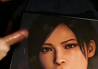 Cum Tribute for Ada Wong (game Character From Resident Evil 4 Remake) Huge Load