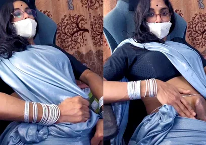 Crossdresser Jerk off in Saree