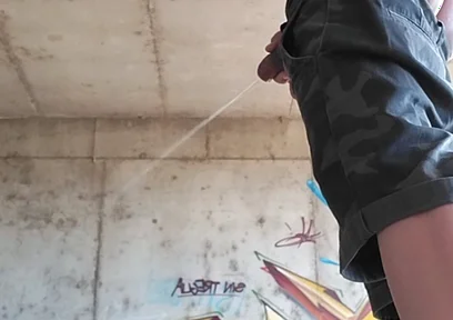 Outdoor Pissing and Showing Thong