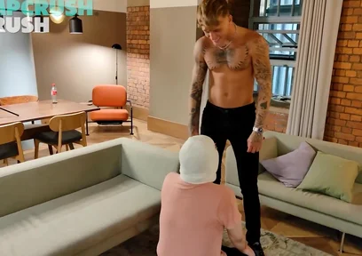 Tattoo teen spitting master