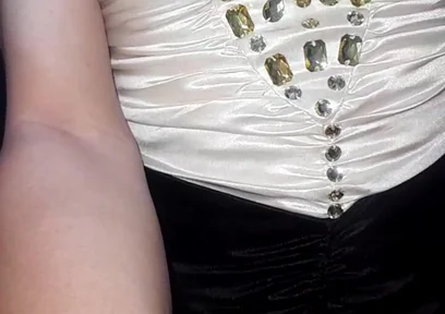 Masturbating Wearing Satin Silk Singer Gown