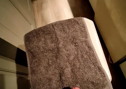 Small Penis Comes on Bar Stool in Condom