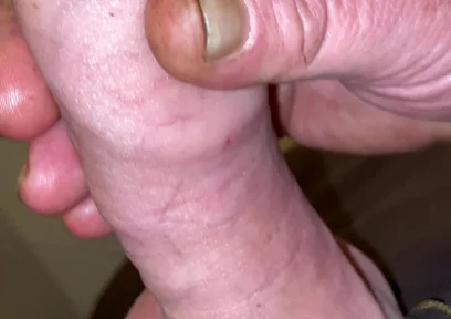 Huge Uncut Cock Jerk off Ending with Big Cumshot