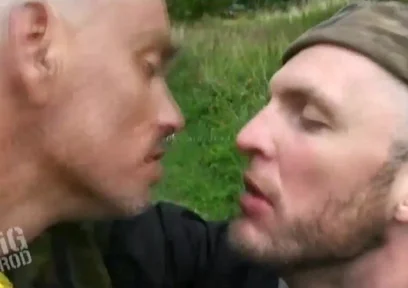 pigprod - spitting piss skinhead boys outdoor