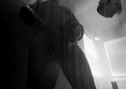 Straight Married Man Fucks Dildo in the Shower (part 1)