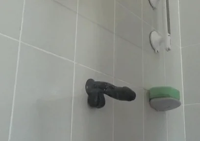 Riding a Large Black Cock Dildo 1