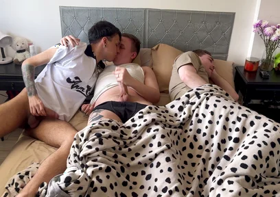 Don't Make a Noise so Your Step-brother Won't Notice! - Big Cock Tattoed Latino Twink