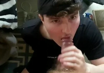 Sucking Huge Uncut Cock