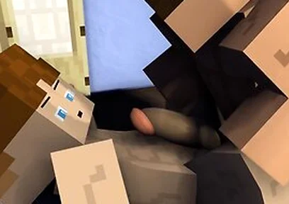 Late Game Night With The Boys - Minecraft Gay Sex Animation