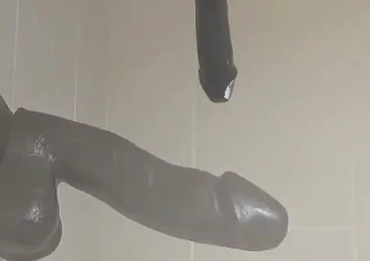 Good Views of Riding Large Black Cock Dildo