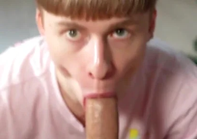 POV: Cute Twink Sucks My Big Cock to Swallow My Cum