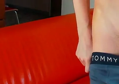 This Huge Dick Doesn't Fit in Evgeny Twink Boxers