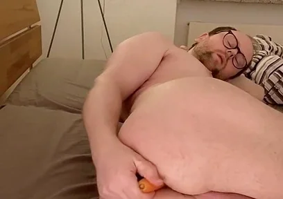 Stretching Ass with Big Cucumber