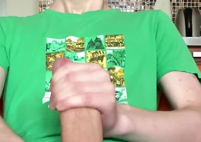 Big Load From a Boy in a Green T-shirt