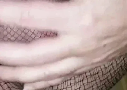 Dani Cums Big in Sexy Black Fishnet