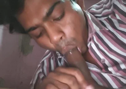 Desi Hot Indian Boy Sucking Dick on the Night