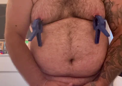 Cock and Ball Bondage Under Clothes