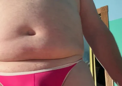Small Cock Pink Thong