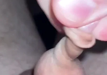 Chubby Man with Small Tiny Little Penis - Foreskin Play